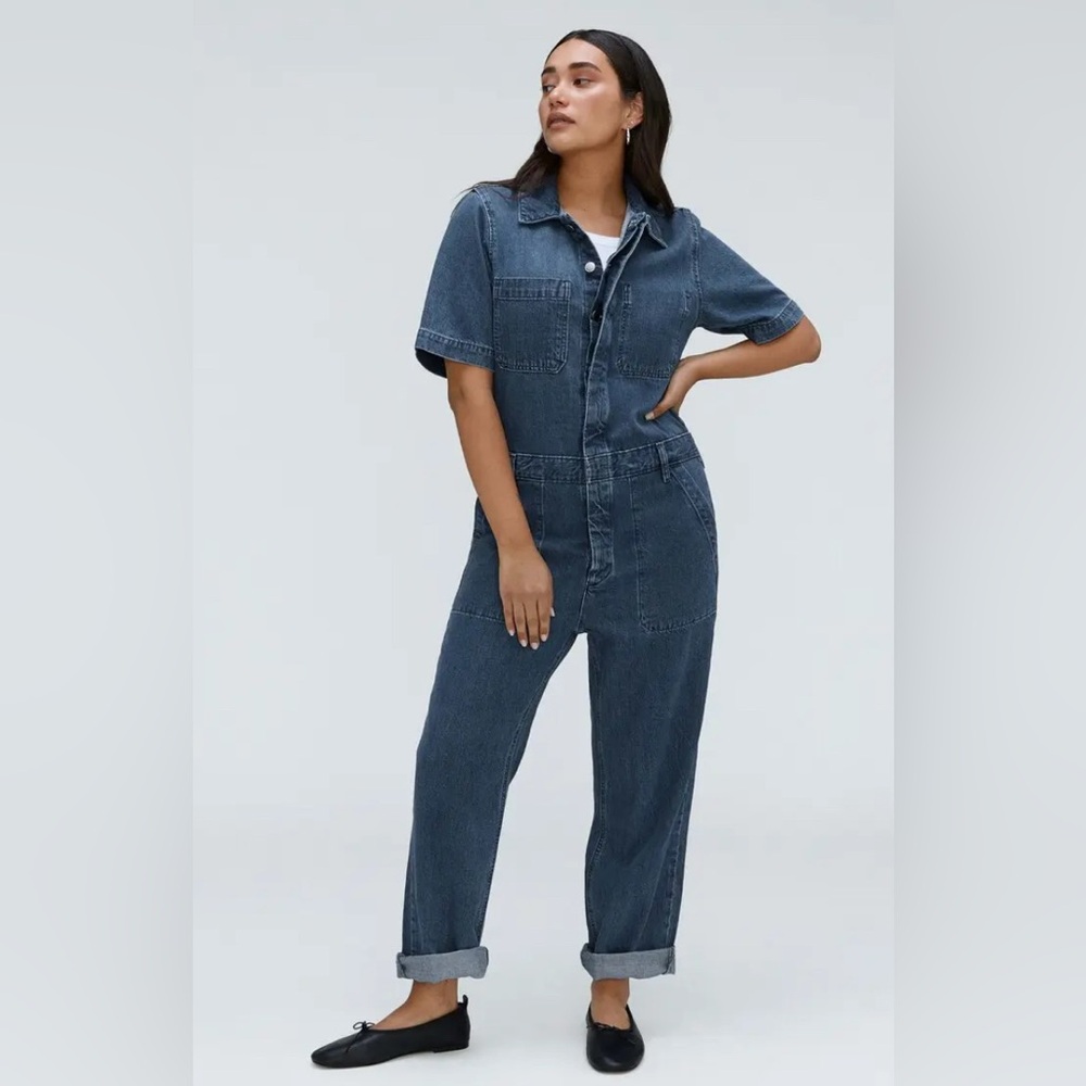 Everlane Supersoft Jean Coverall - Work Blue